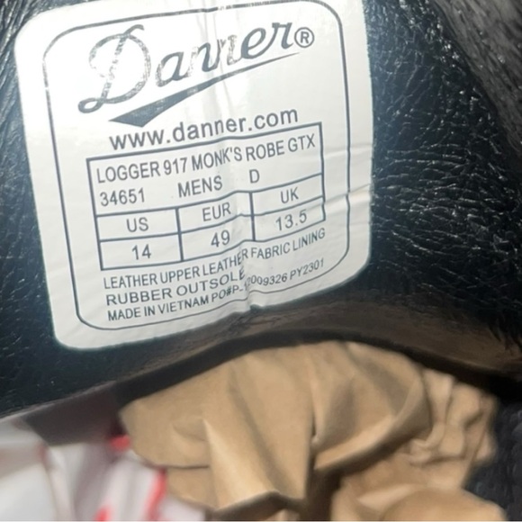 Danner Logger 917 Monk\'s‎ Robe GTX Brown Leather Waterproof Boots 34651 Mens 14